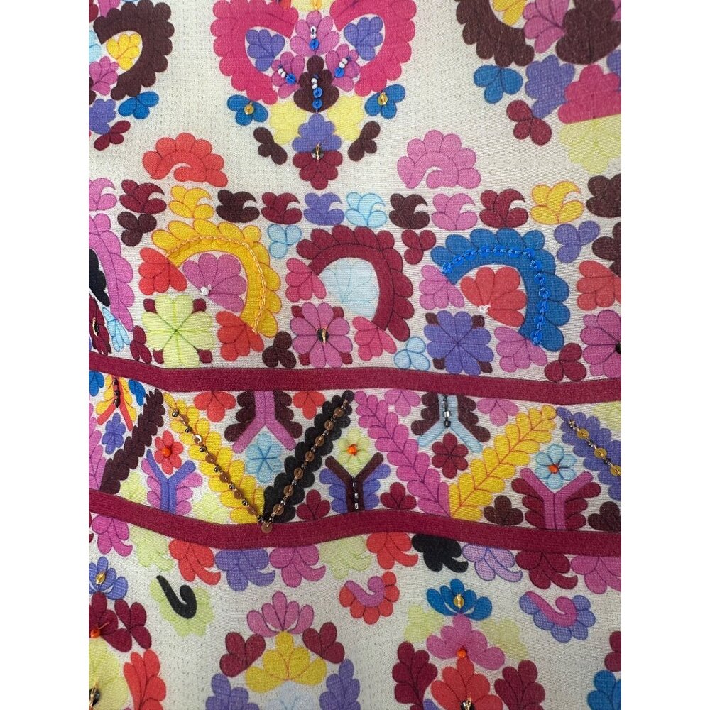 🌸 NWT Anthropologie Tanvi Kedia Narcisa Caltha Swing Dress M 🌸 - Picture 7 of 7
